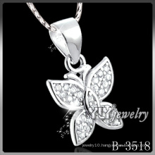Fashion 925 Silver Butterfly Pendant (B-3518)